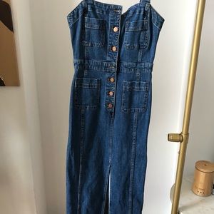 Madewell Button Front Denim Dress
